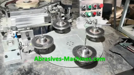 中国の iSharp 研磨材高品質マウント フラップ ホイール製造機械